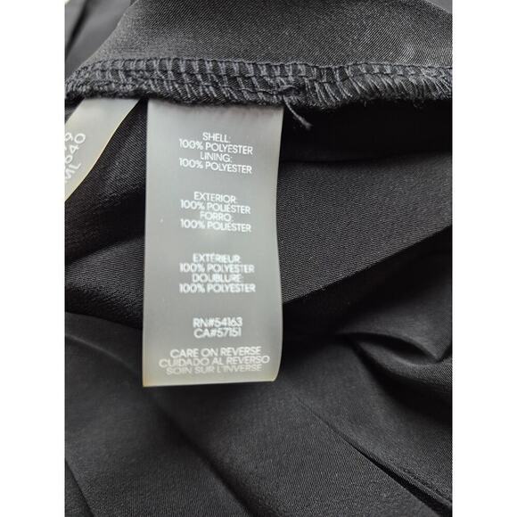 NWT $158. KARL LAGERFELD PARIS pleated skirt dress Blk/Tan/Cream Sz L - Picture 6 of 8